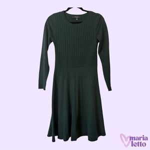 Nine West Dark Green Sweater Dress, EUC, XS